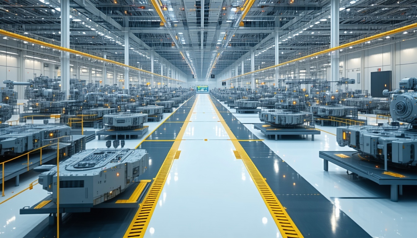 AI-powered manufacturing facility producing defense components